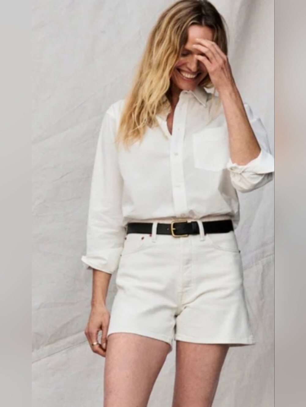 Nwt Buck Mason Natural Ridge Twill Rider Short - White Size 25